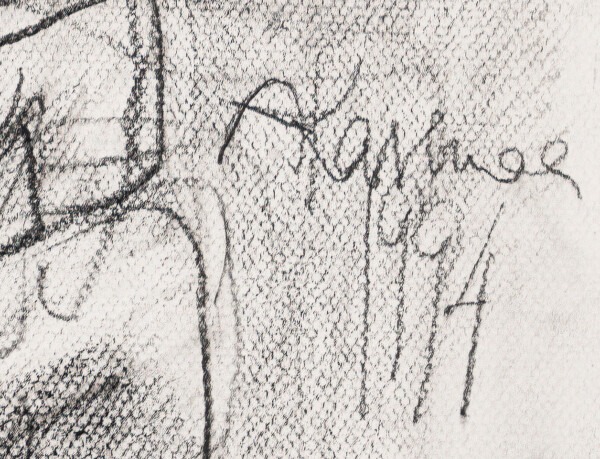 Andrus Kasemaa “Mehed ja kalad” 90ndad, 73x92
