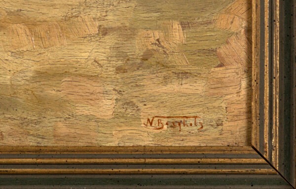 Nikolai Bergholz “Maastik viljahakkidega” 1924-26, 52x66.5