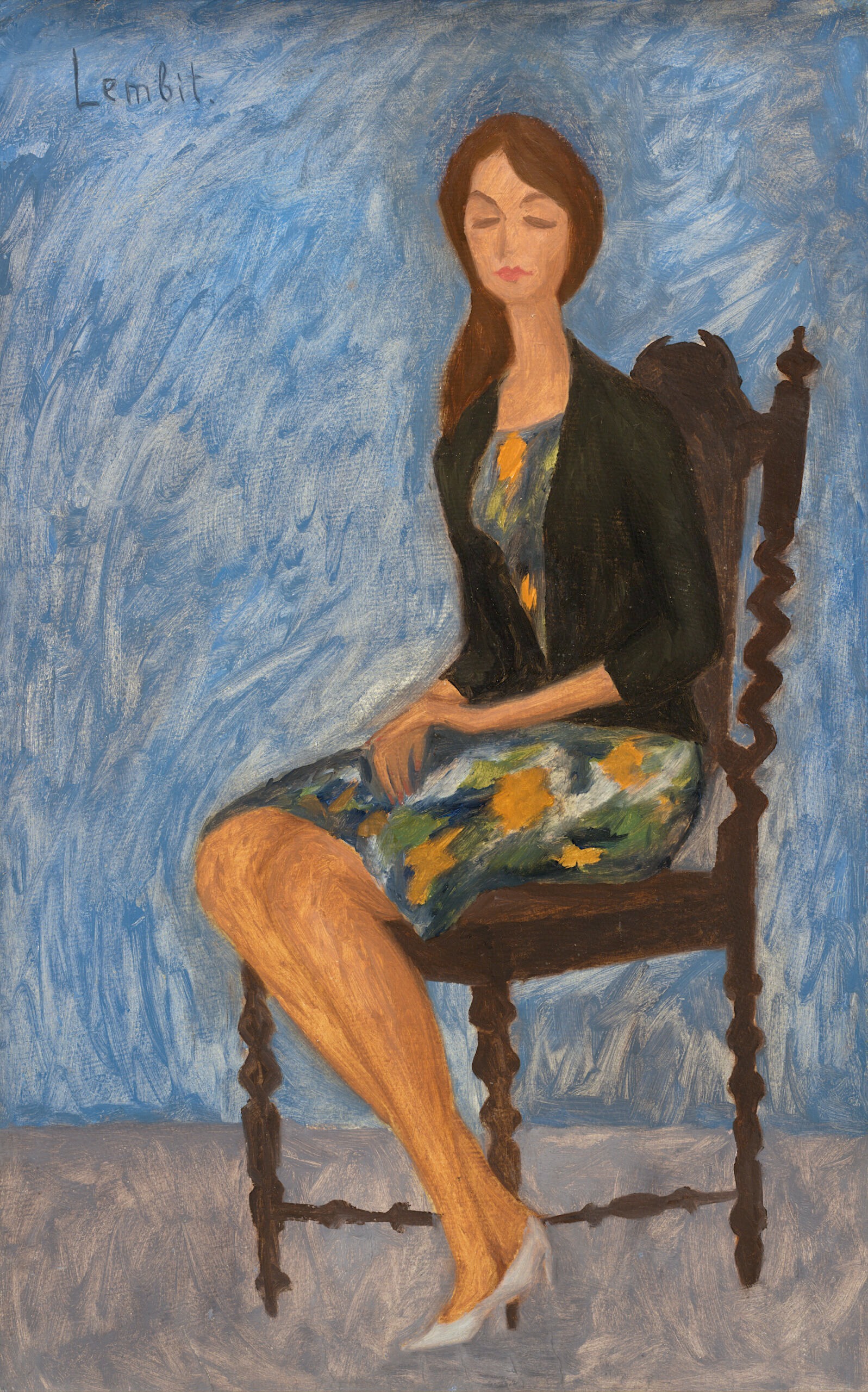 Lembit Sarapuu “Istuv naiskodanik” 1964, 92x62