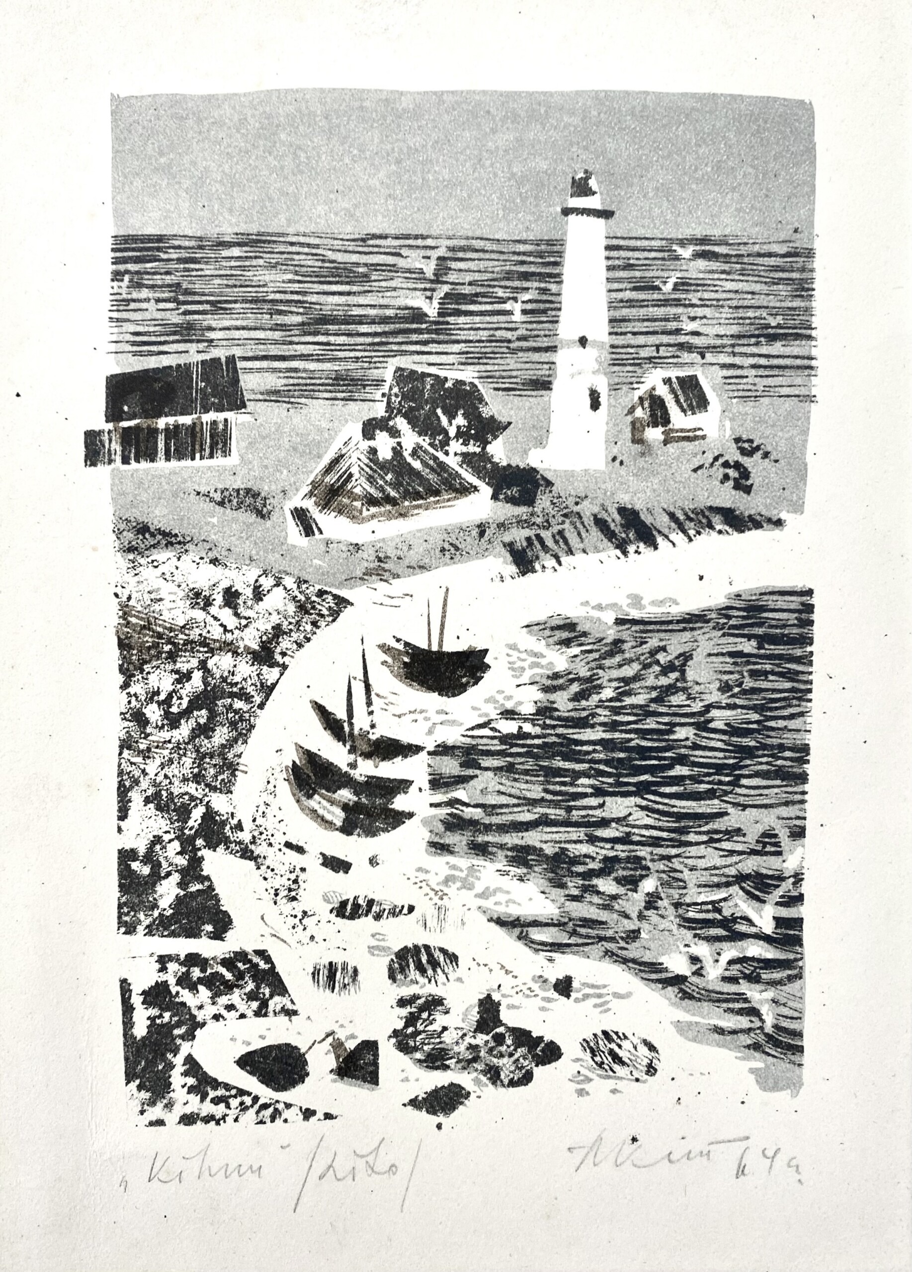 Alleks Kütt "Kihnu" 1964, 19x14 cm